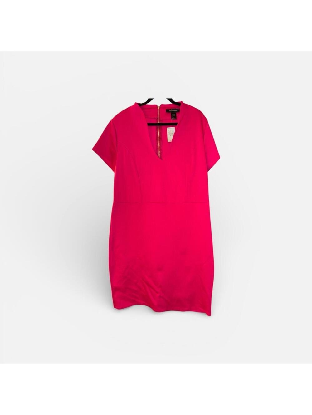 Ashley Stewart Vibrant Pink Midi Dress - Picture 2 of 4